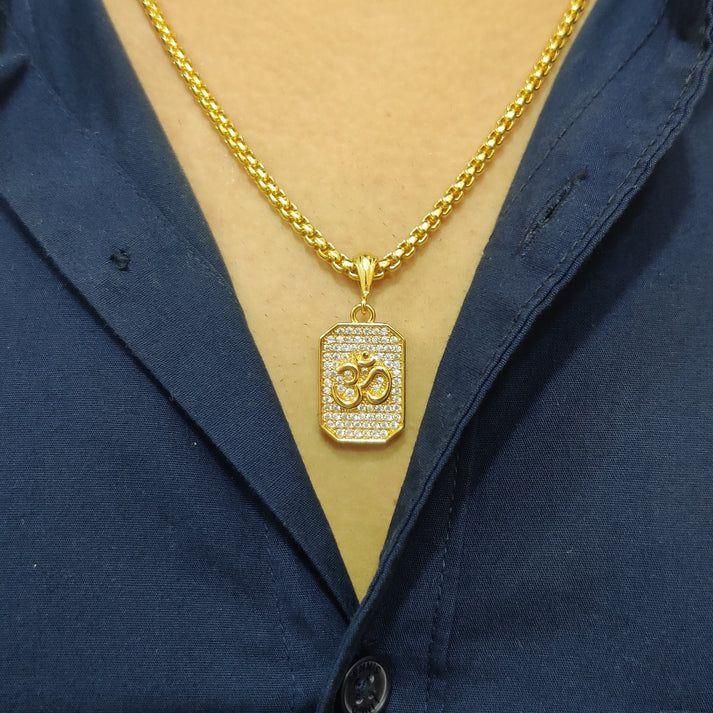 “Divya 24K Gold Plated ‘Om Namah Shivaya’ Chain”