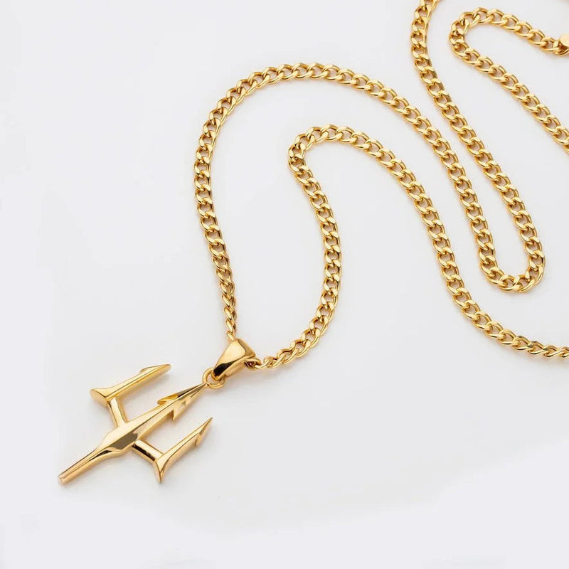 “Divya 24K Gold Plated Trishul Chain”